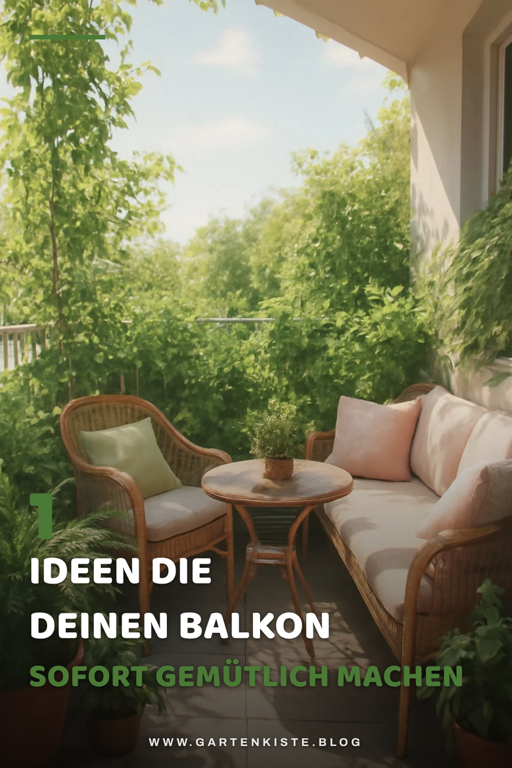 So schaffst du Gemütlichkeit auf deinem kleinen Balkon