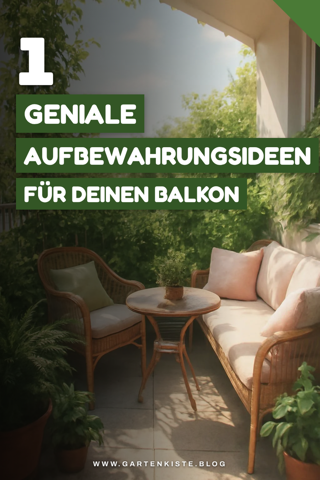 Praktische Aufbewahrungslösungen für den Balkon
