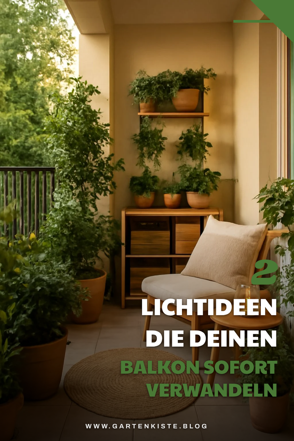 Stilvolle Balkonbeleuchtung für kleine Räume