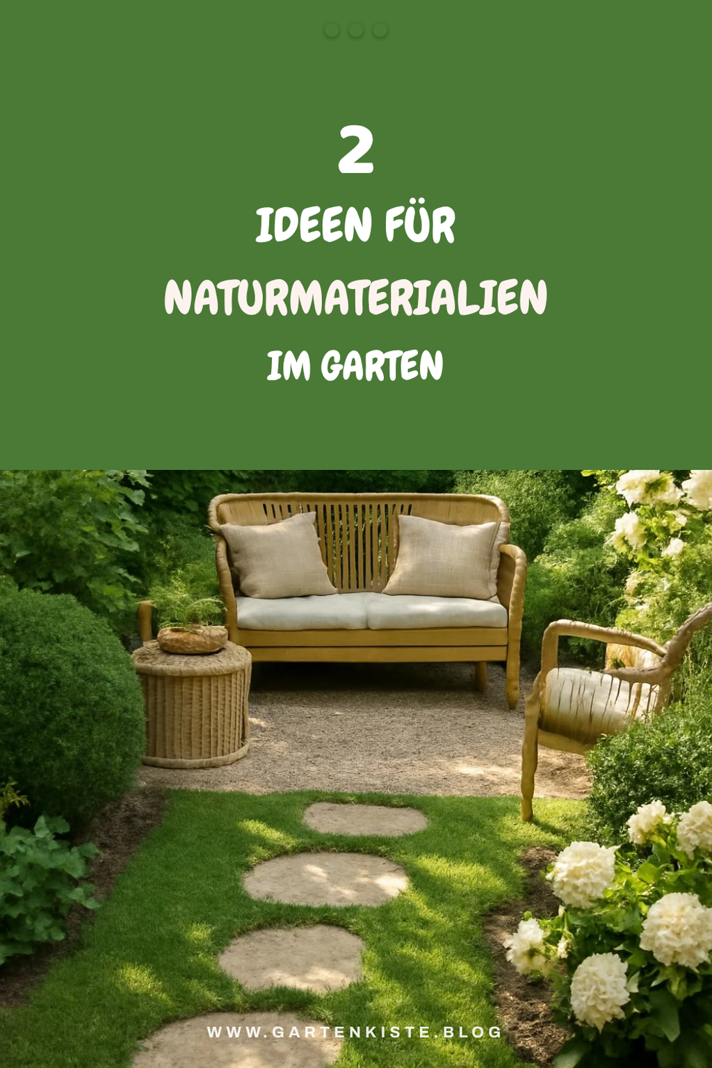 Naturmaterialien für die Gartendeko verwenden