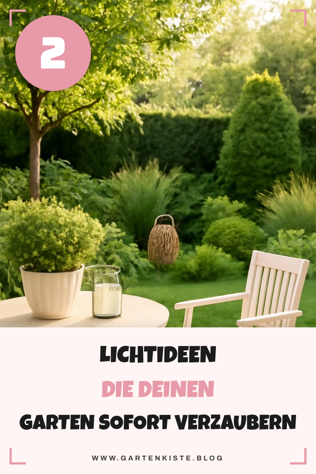 So schaffst du mit Licht eine magische Gartenszene