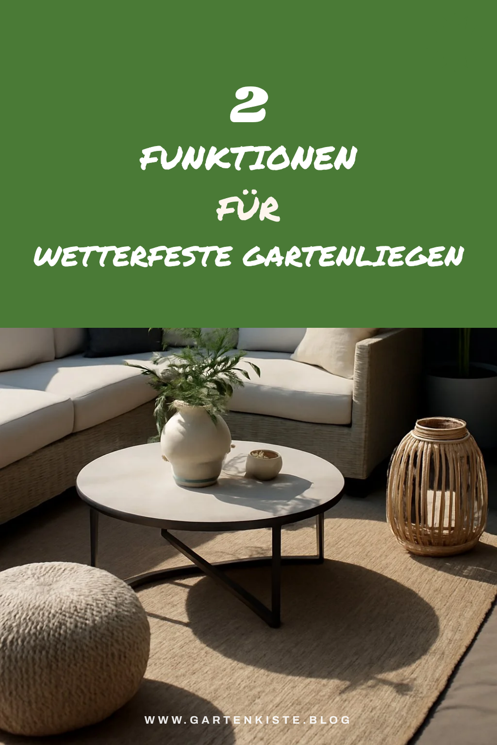 Funktionen, die eine Gartenliege wetterfest machen