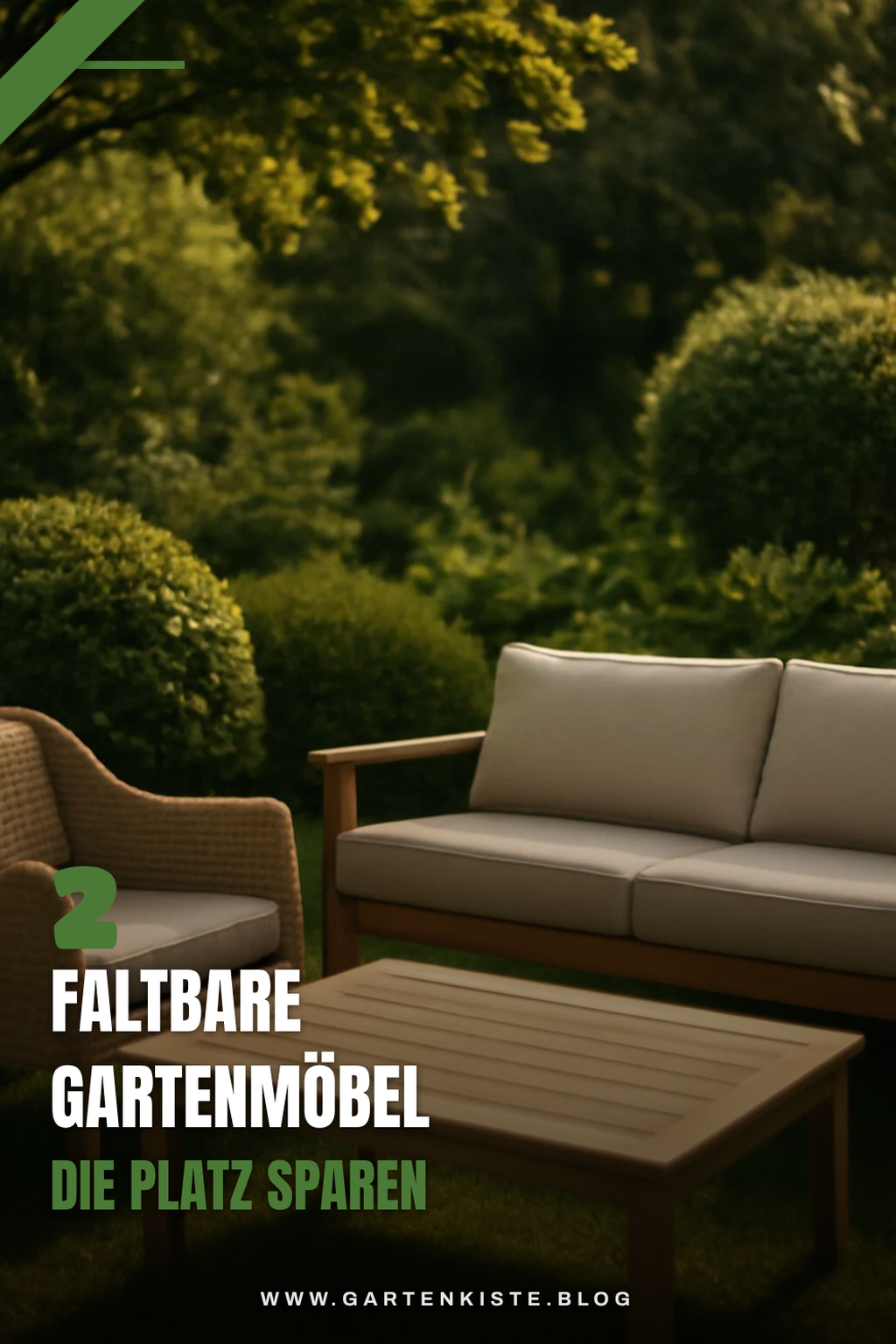 Faltbare Gartenmöbel für kleine Gärten
