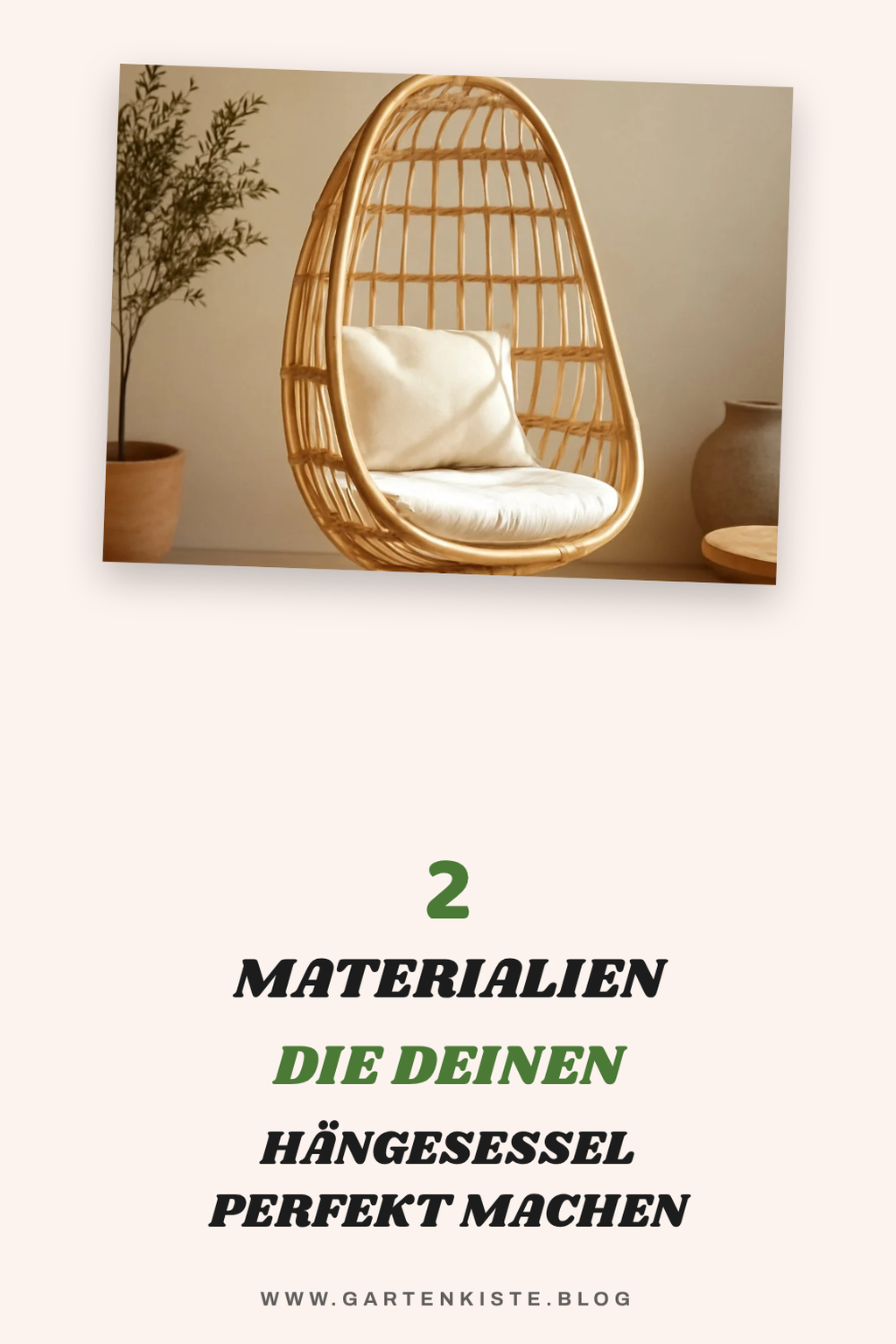 Die besten Materialien für deinen Hängesessel