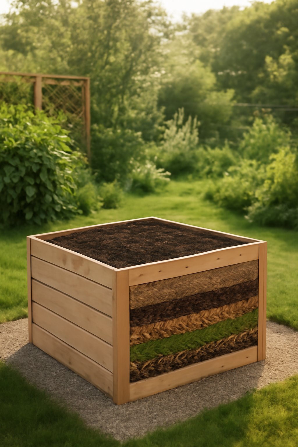Äste für Hochbeet Drainage