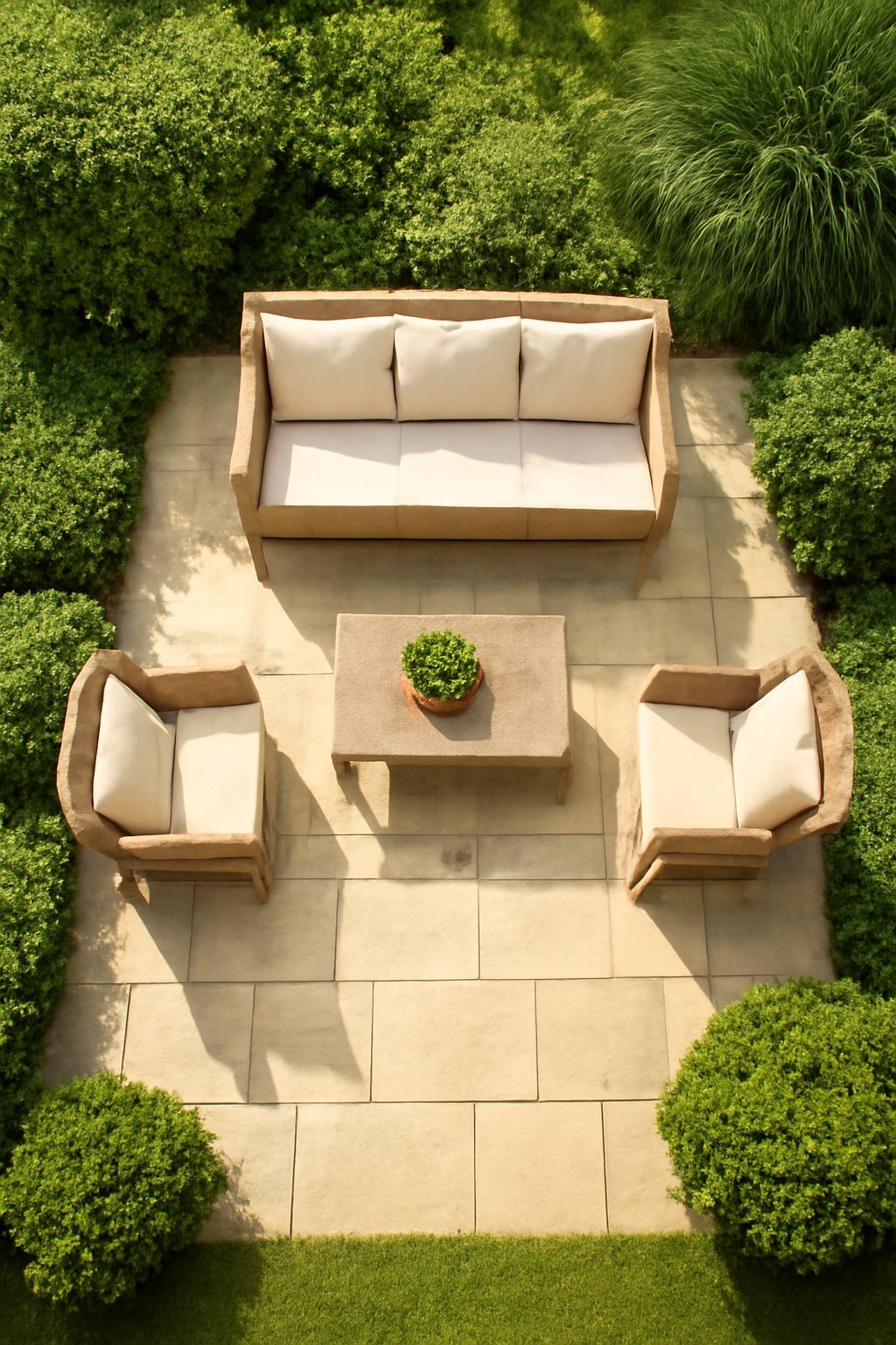 Rattan Gartenmöbel Set 5-teilig