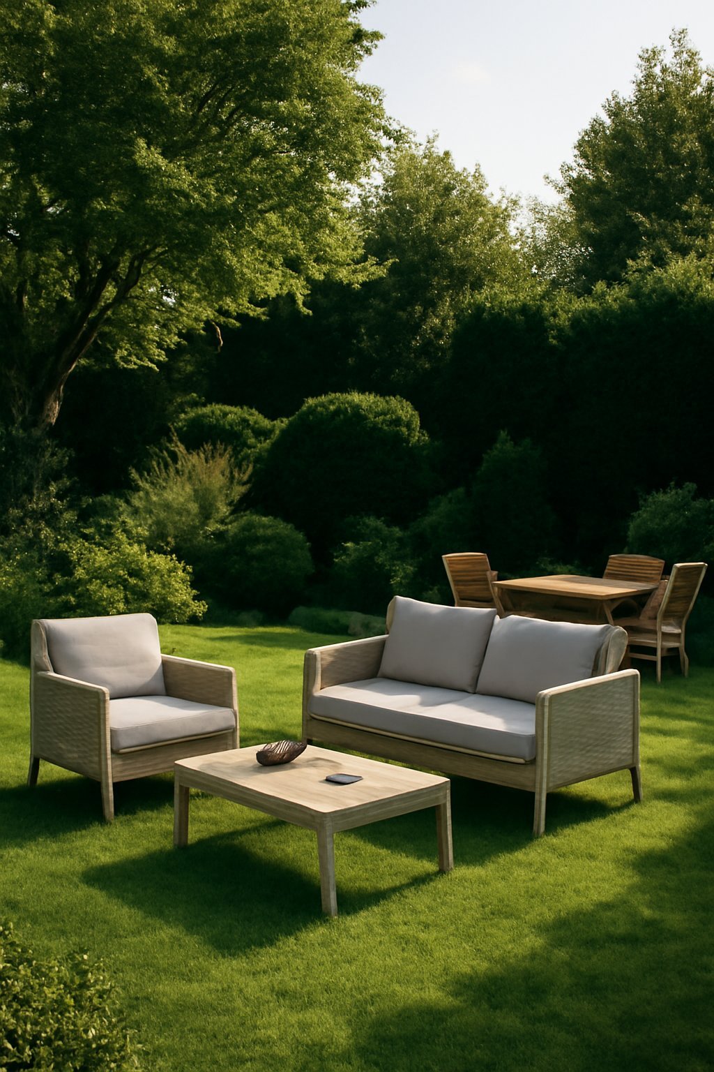Teakholz Gartentisch rund 120 cm