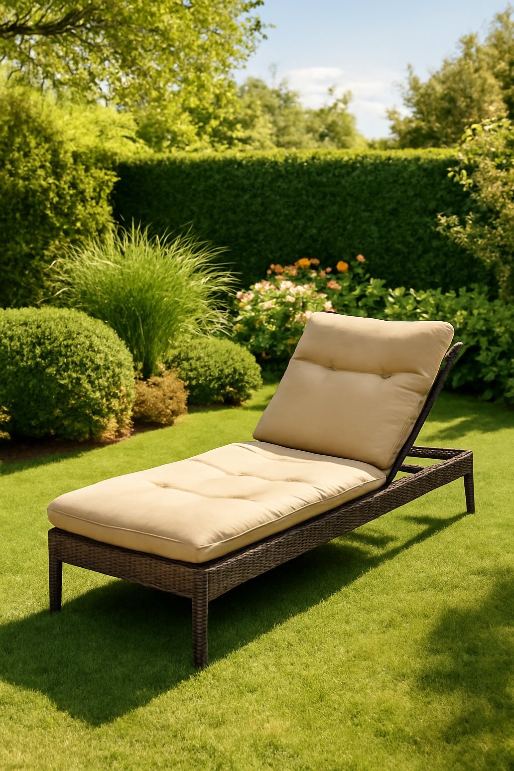 Wasserabweisende Kissen für Gartenliege