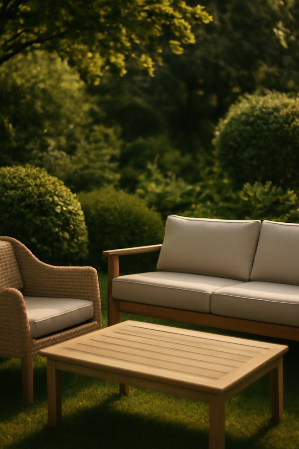 Teak Holz Tisch rund