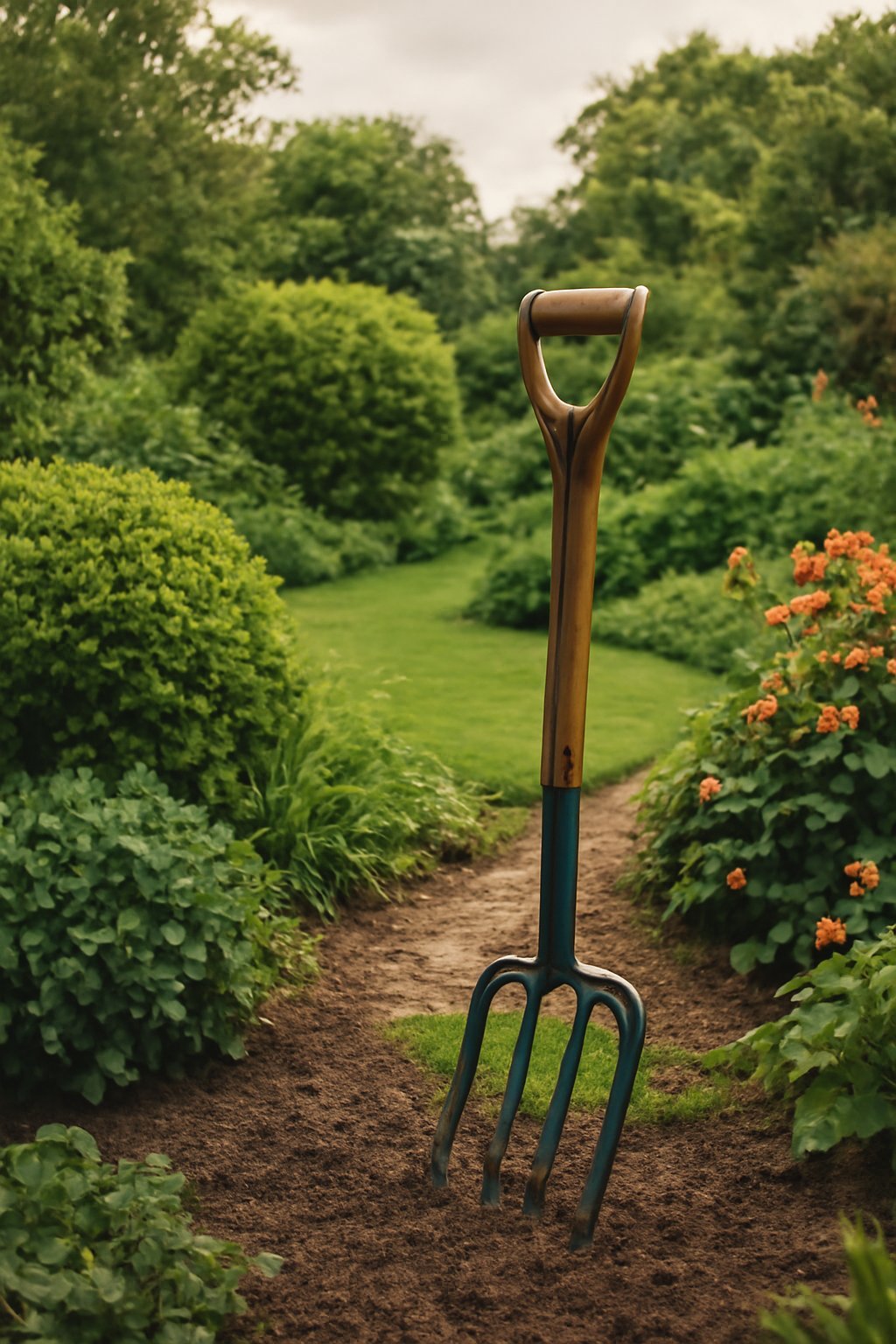 Rostfreie Gartenhacke mit Holzgriff