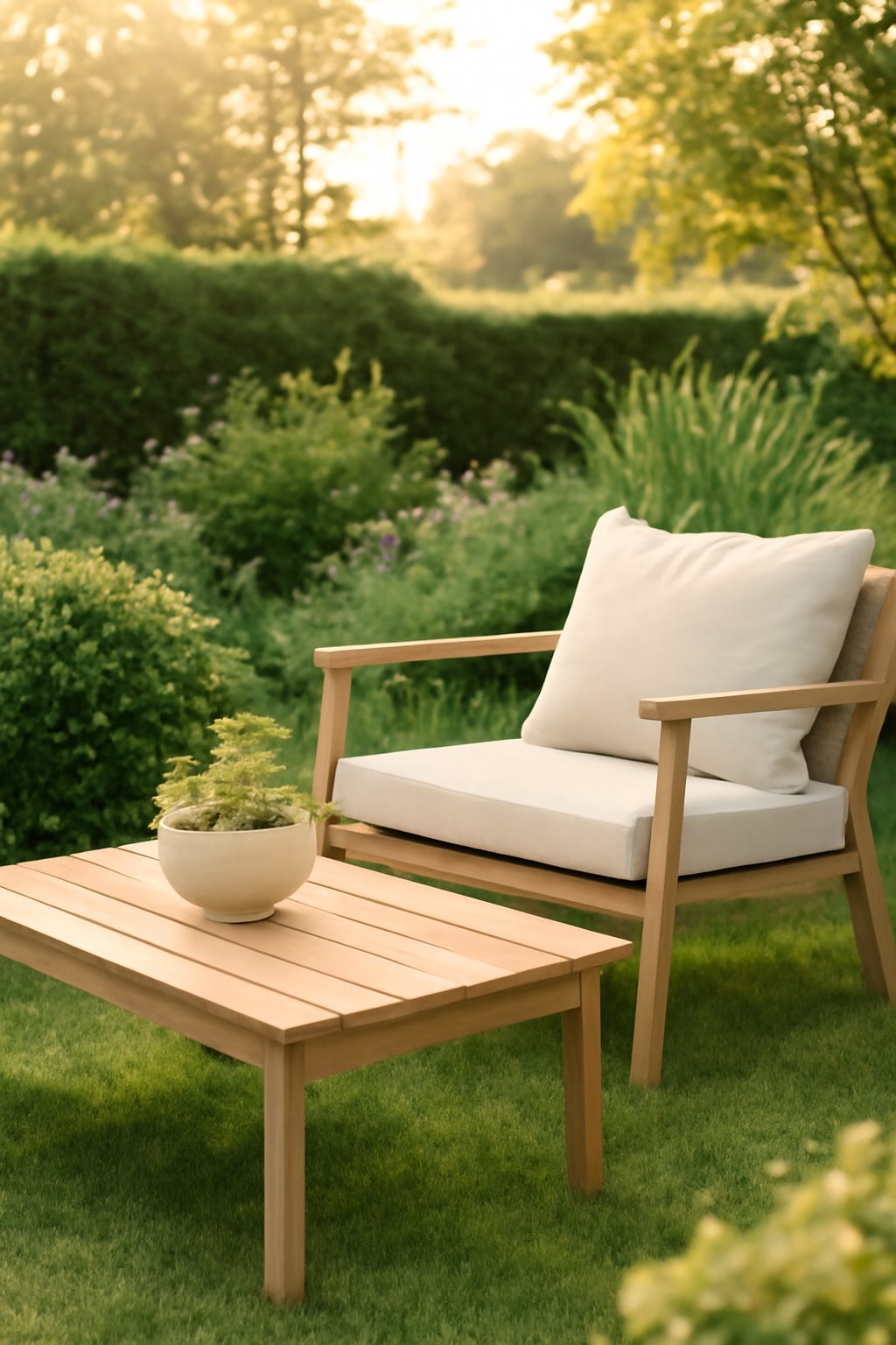 Gartenlounge Set Rattan 5-teilig