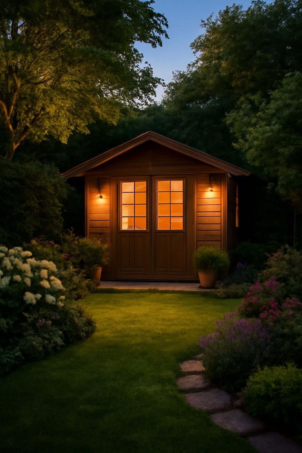 Gartenhaus mit Glaswänden 12m²