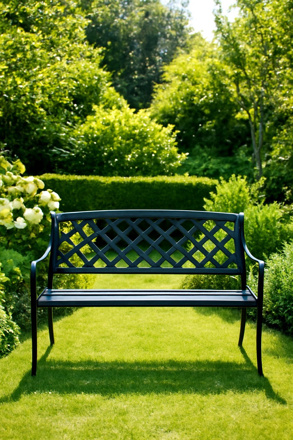 wetterfeste Gartenbank aus Aluminium
