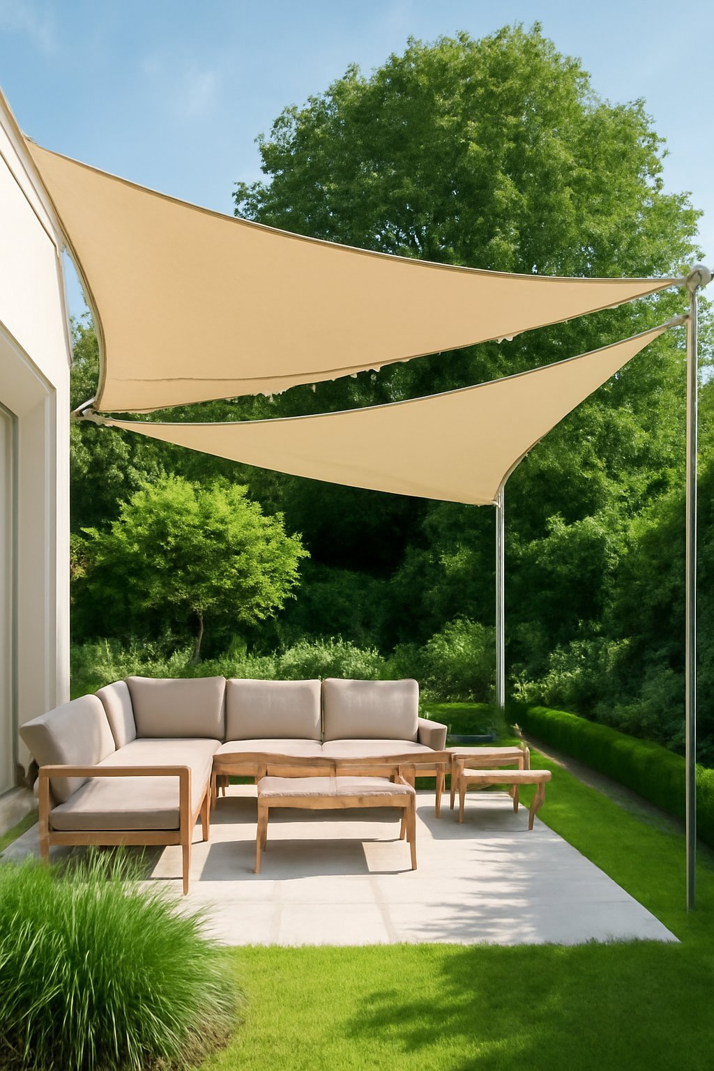 buntes Sonnensegel 3x3m