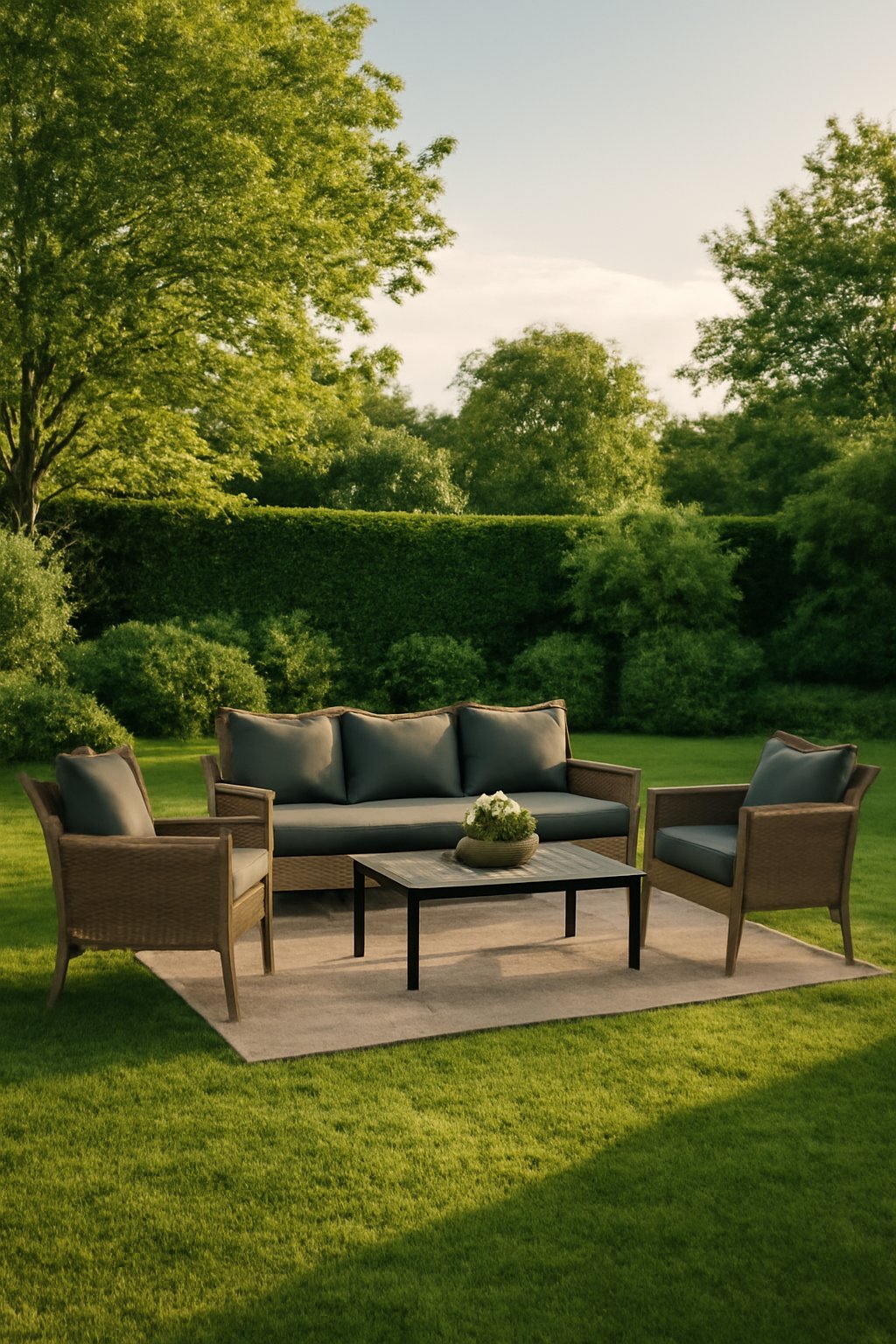 Moderne Gartenbank aus Metall
