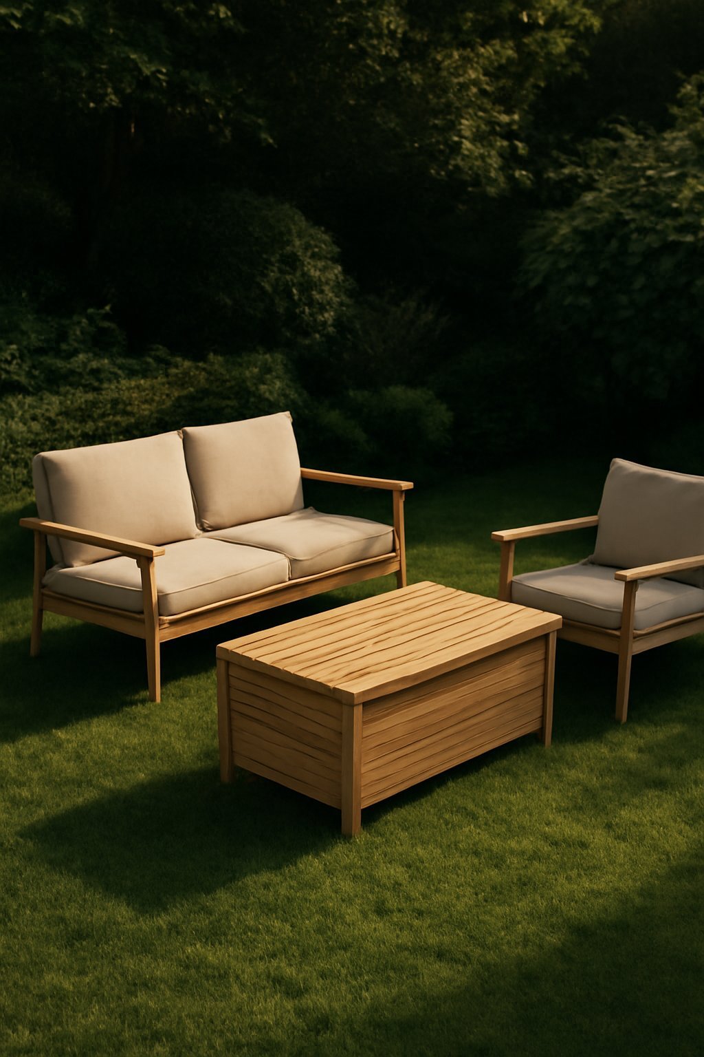 Gartenbank 2-Sitzer mit Aufbewahrung