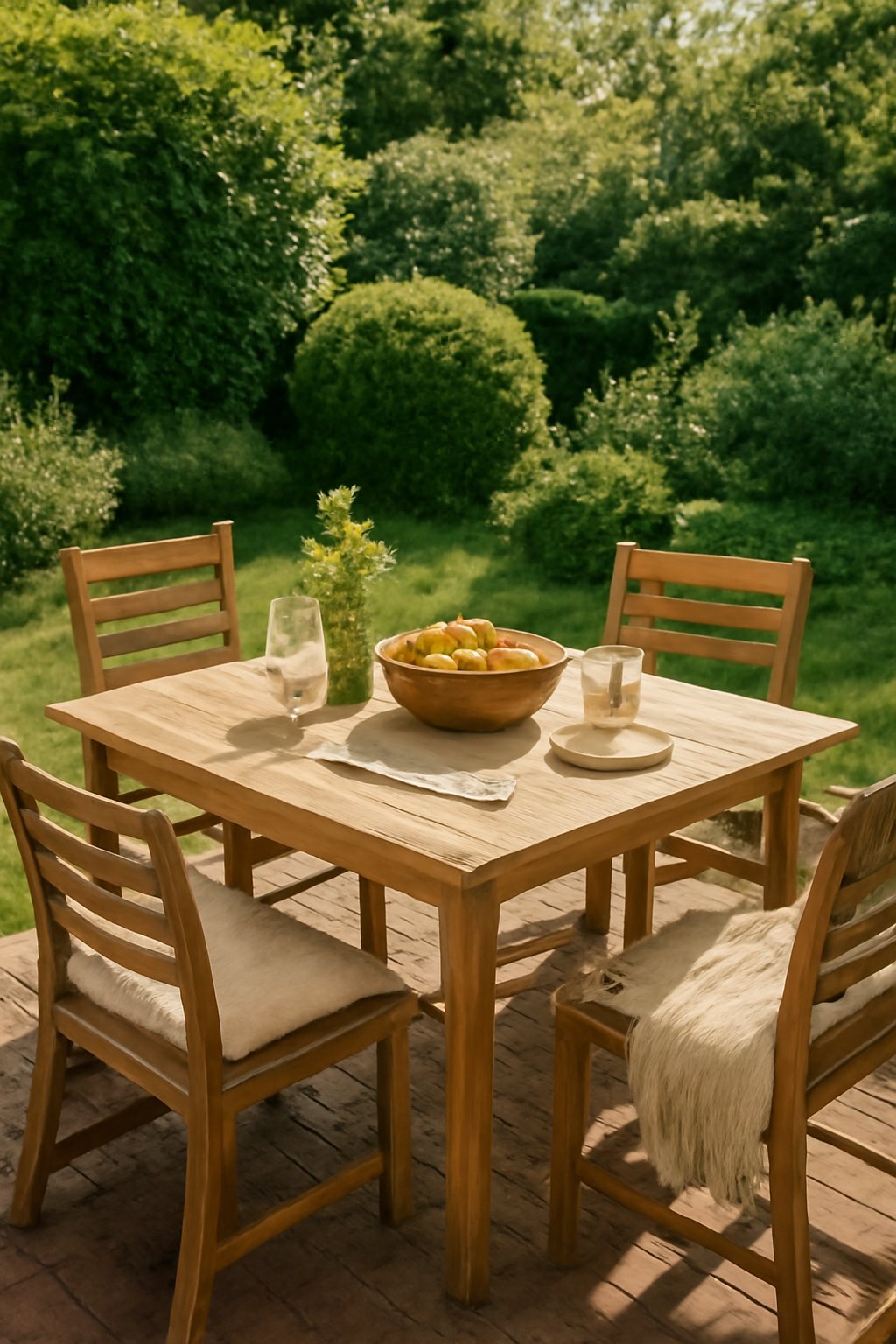 Bunte Sitzkissen für Gartenstühle