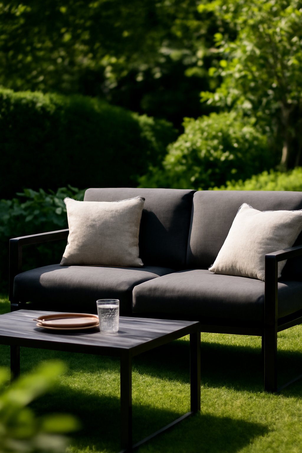 Gartenlounge Set mit Tisch