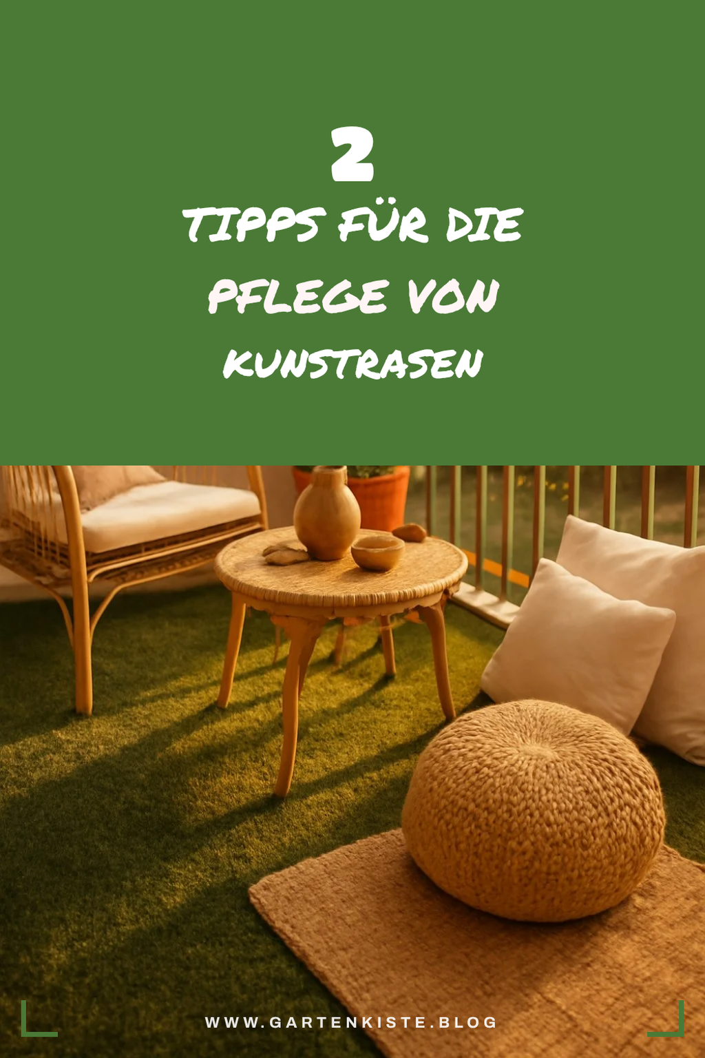 Pflege und Reinigung des Kunstrasens