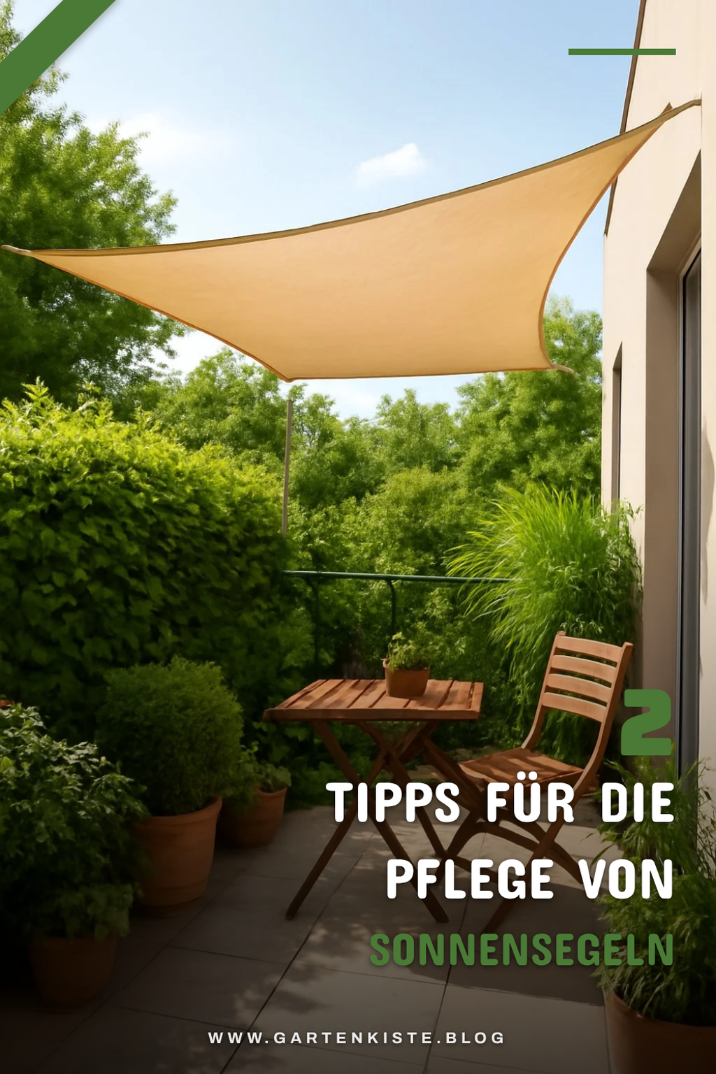 Sonnensegel richtig pflegen