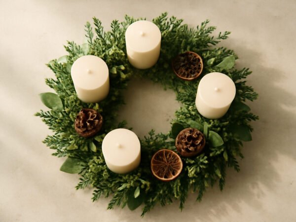 Adventskranz aus Tannenzweigen selber machen in 6 Schritten