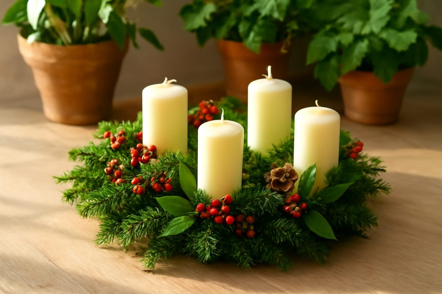 Adventskranz Naturmaterial — 18 einfache Varianten
