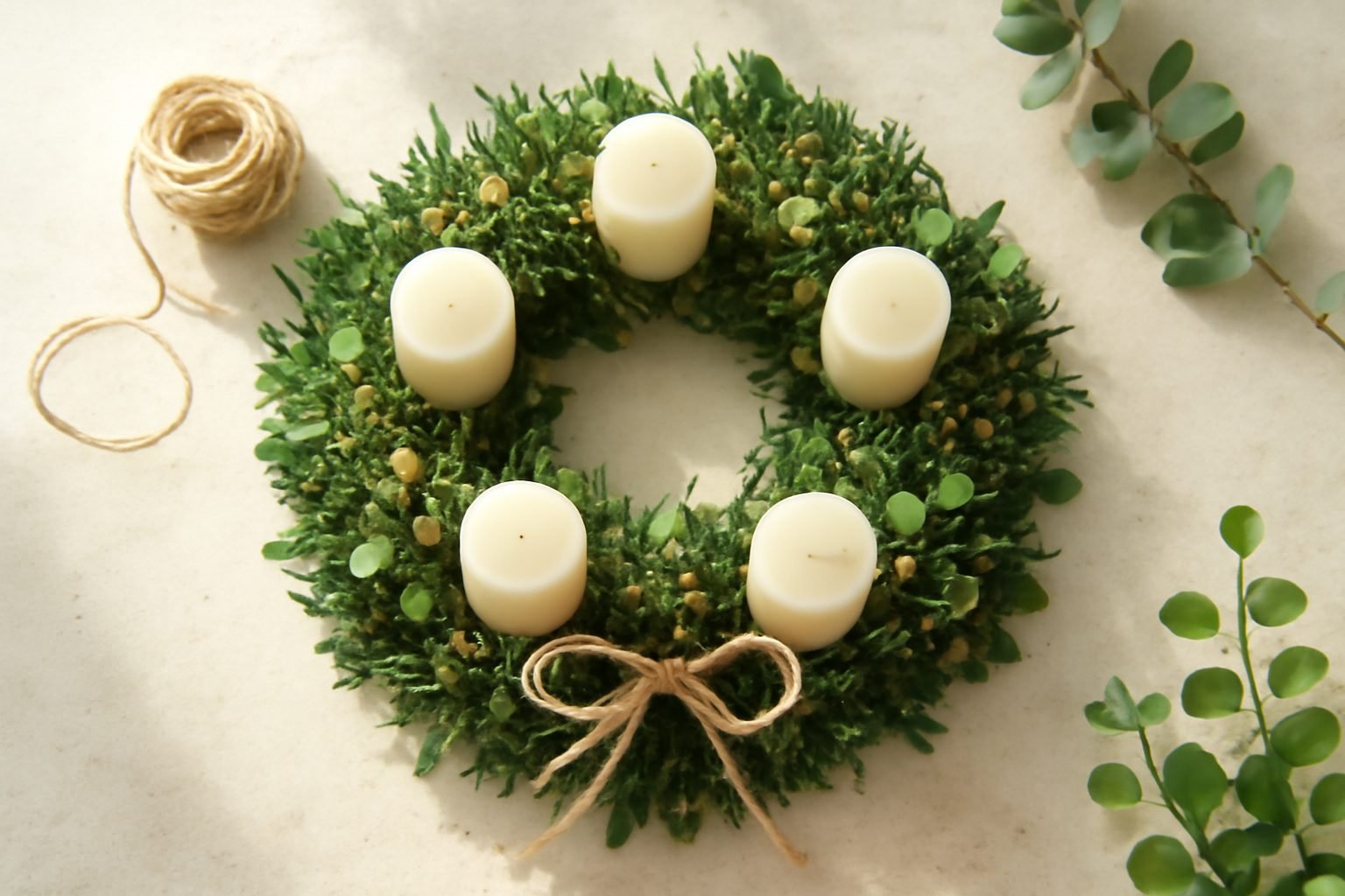 Adventskranz selber binden aus Gartengrün in 6 Schritten
