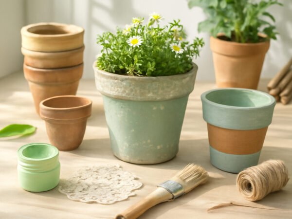 Blumentoepfe Upcyceln: kreative Garten Ideen