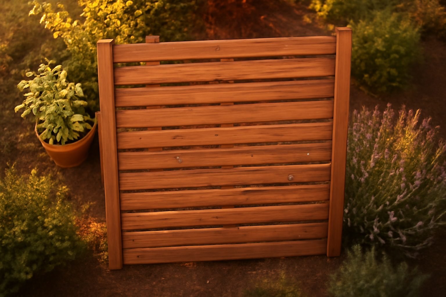 Einfachen Sichtschutz für den Garten selber bauen