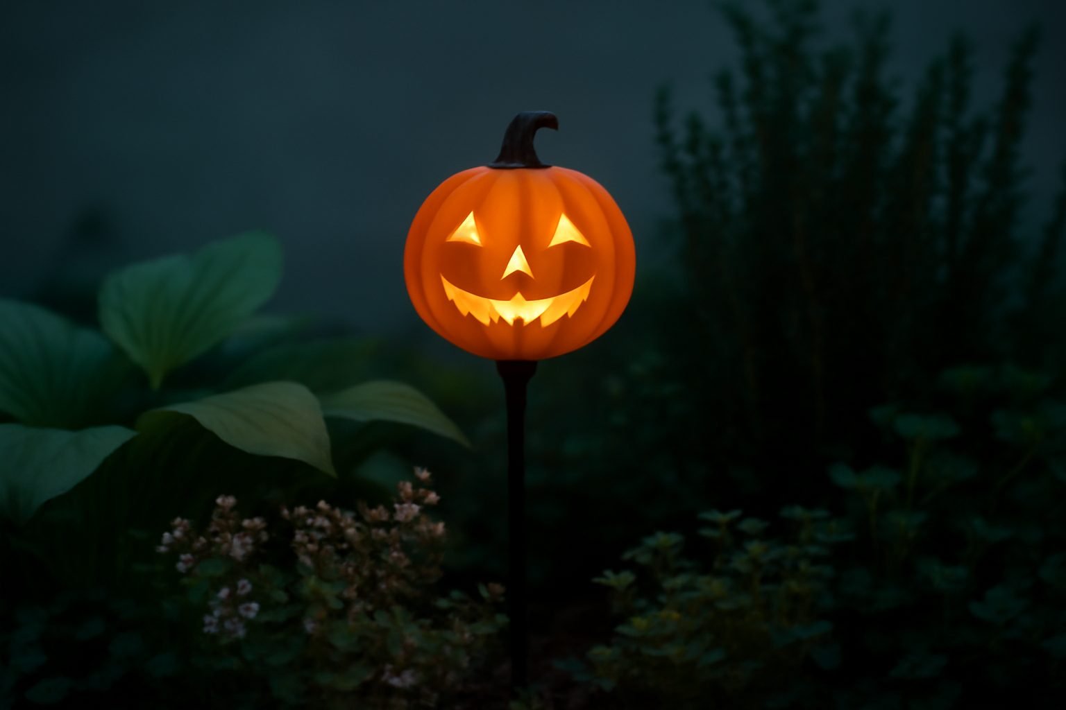 Gartenbeleuchtung in Halloween Farben Einstellen