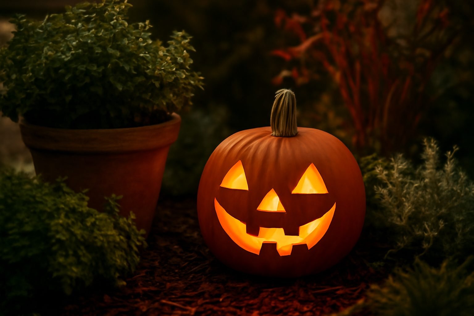 Halloween Deko am Gartenzaun Befestigen
