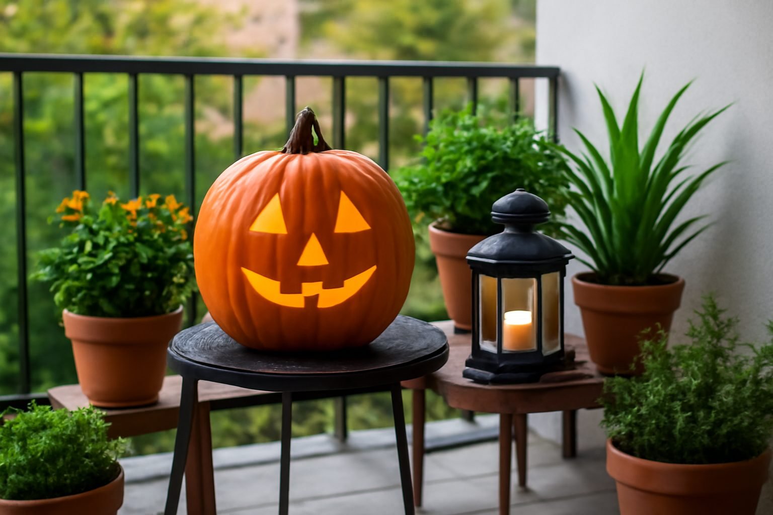 Halloween Deko für den Balkon ohne teure Anschaffung