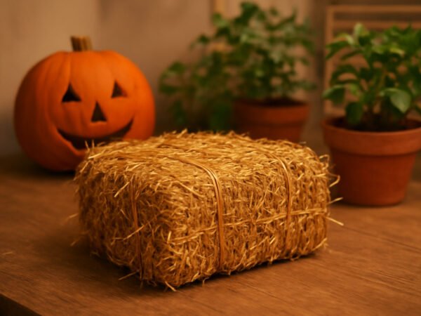Halloween Deko Ideen mit Heu und Stroh