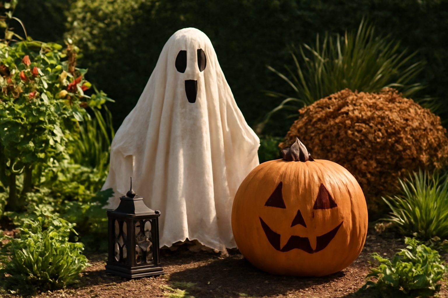 Halloween Gartenparty Deko wetterfest ohne teure Anschaffung