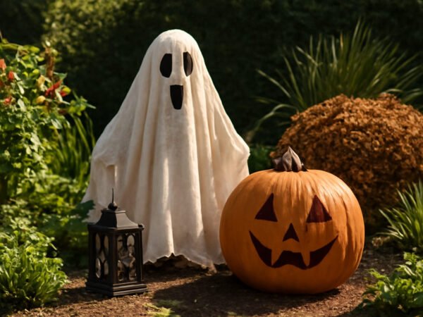 Halloween Gartenparty Deko wetterfest ohne teure Anschaffung