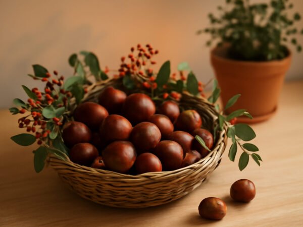 Herbstdeko Kastanien für den Garten — günstig statt teuer
