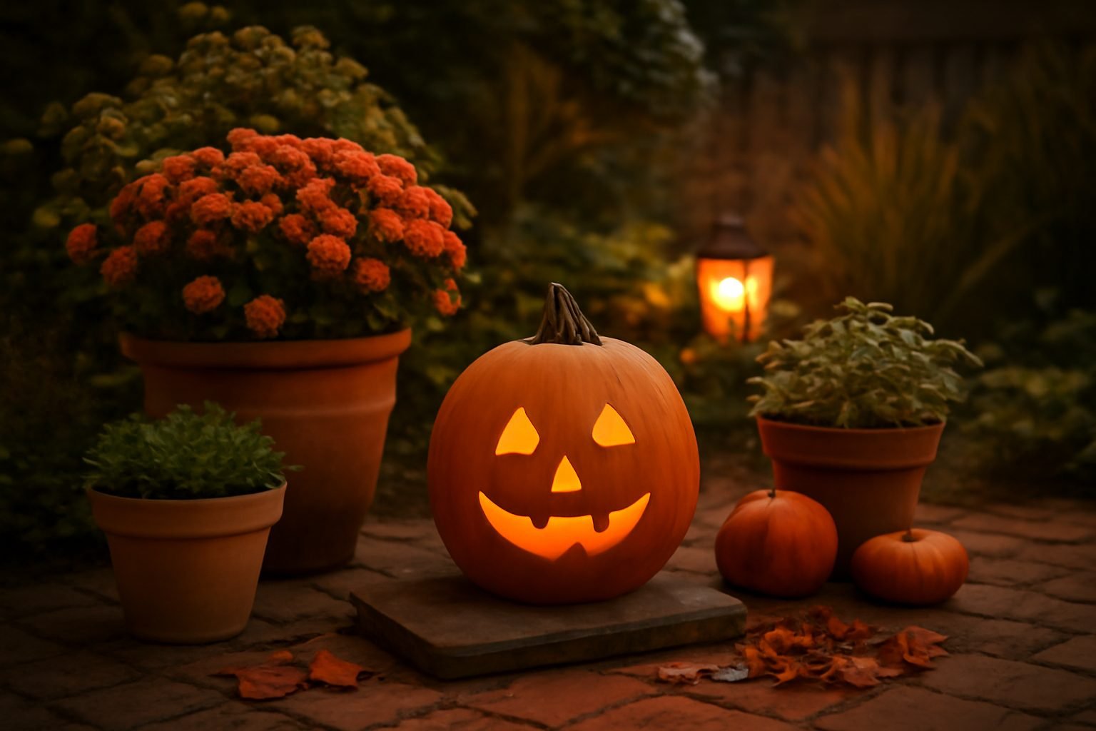 Herbstlaub Deko Ideen für Halloween — 15 einfache Varianten