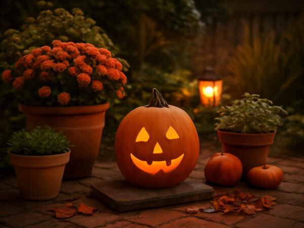 Herbstlaub Deko Ideen für Halloween — 15 einfache Varianten