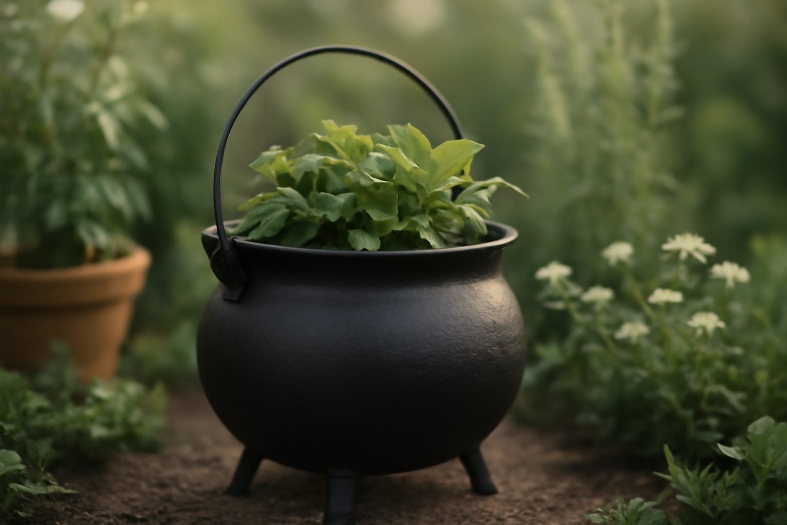 Hexenkessel Deko für den Garten ohne teure Anschaffung