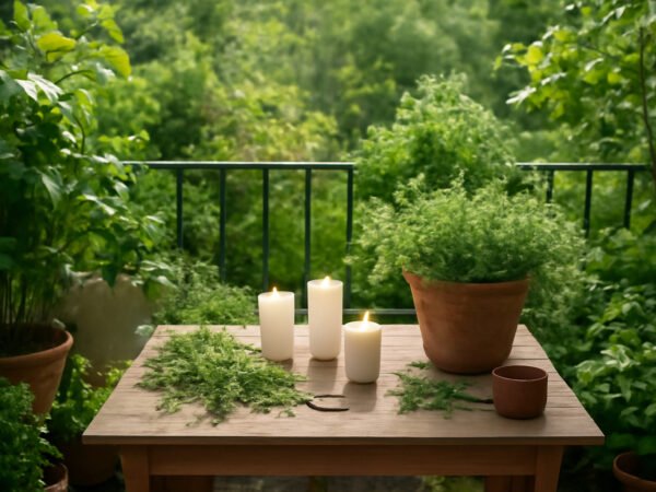 Kerzen dekorieren für den Balkon: 6 Schritte zum Ergebnis