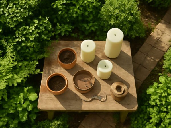 Kerzen dekorieren für den Garten — der Weg zum Ergebnis