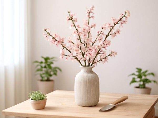 Kirschzweige in der Vase zum Blühen Bringen