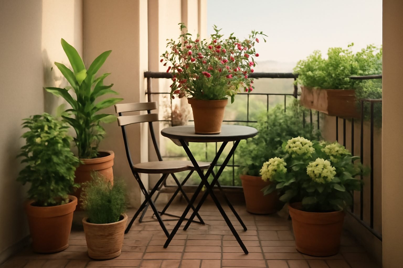 Kleiner Balkon gestalten Ideen — 15 einfache Varianten