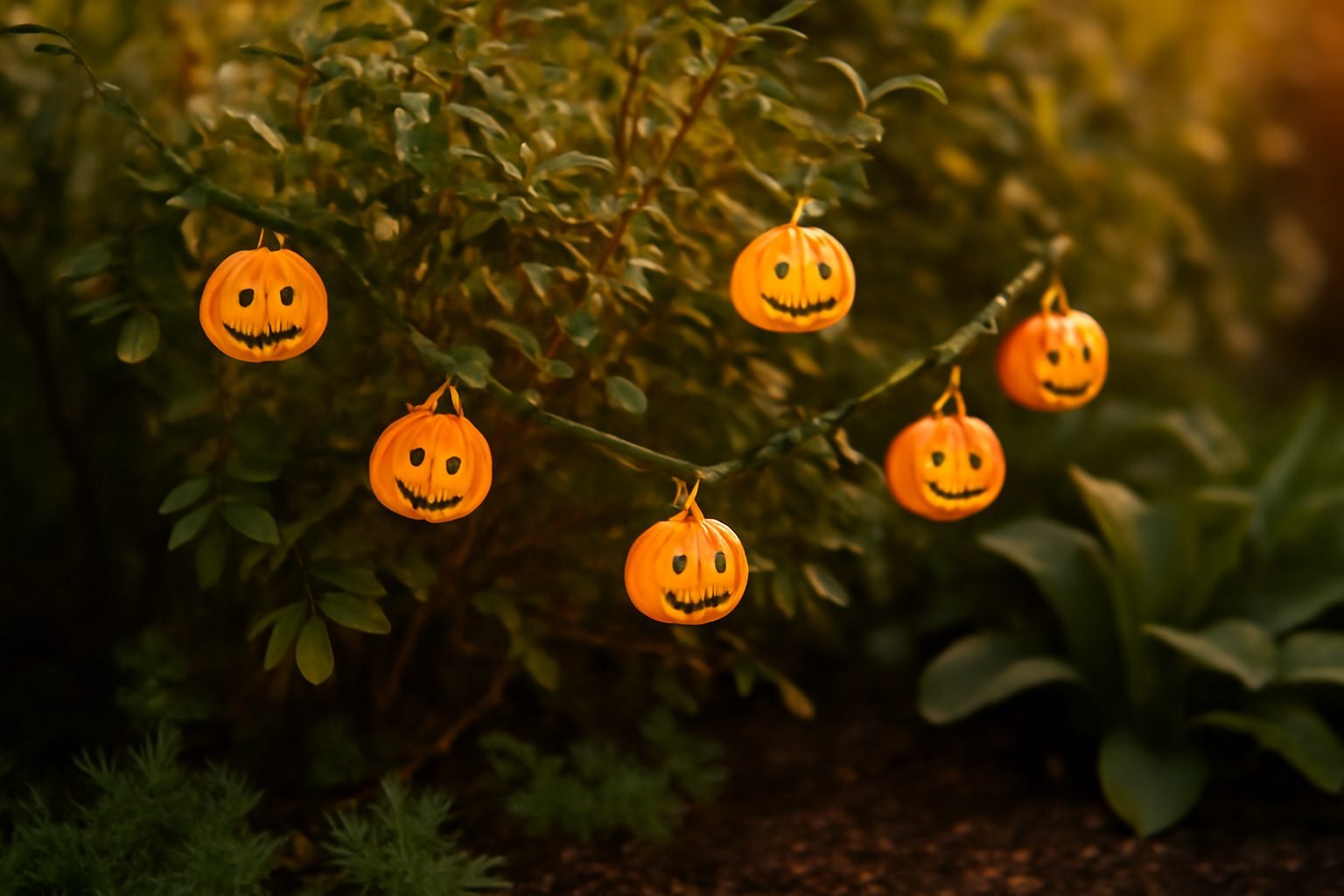 Lichterketten im Baum für Halloween: 15 Ideen zum Nachmachen