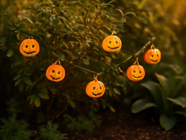 Lichterketten im Baum für Halloween: 15 Ideen zum Nachmachen