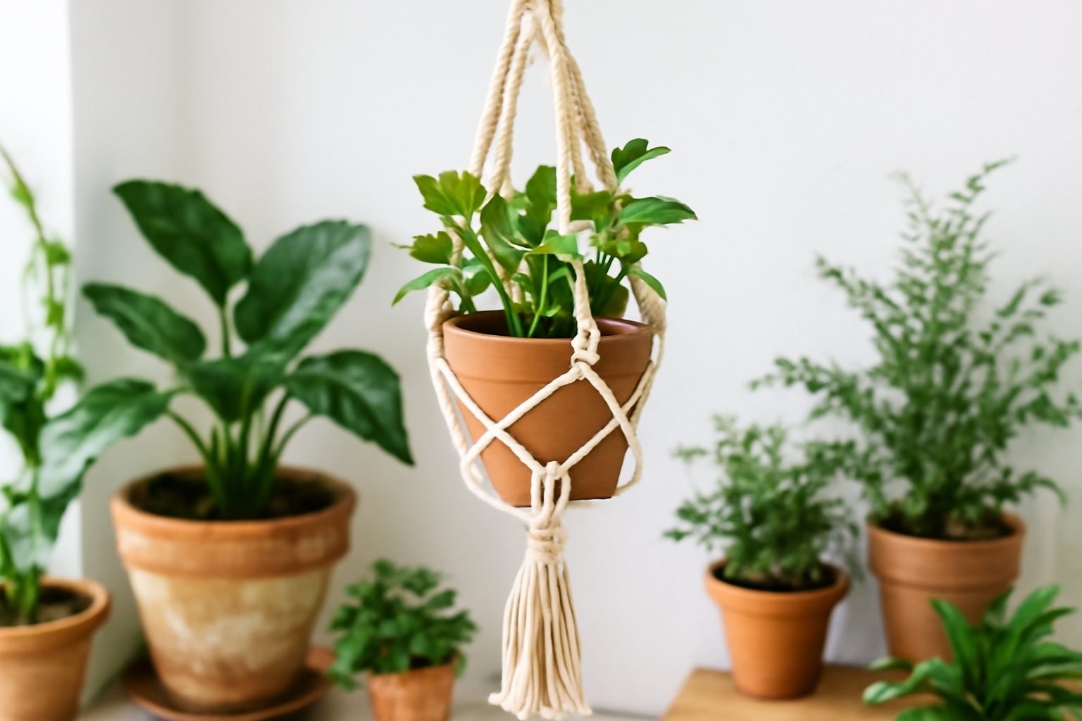 Makramee Ideen für den Garten — 20 einfache Varianten