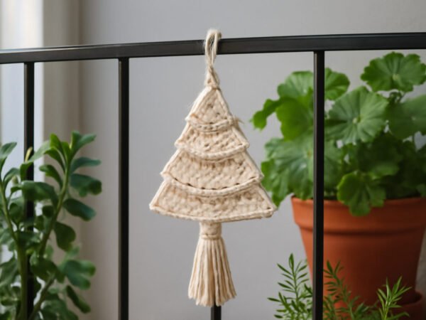 Makramee Weihnachtsdeko für den Balkon — so geht es richtig