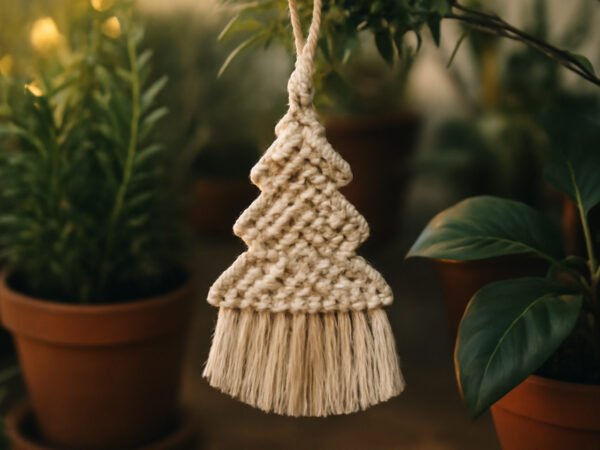 Makramee Weihnachtsdeko für den Vorgarten ohne Vorkenntnisse