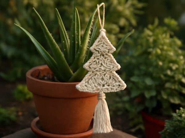 Makramee Weihnachtsdeko für die Terrasse ohne Vorkenntnisse