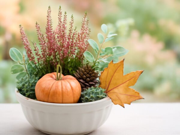 Moderne Herbstdeko für den Vorgarten